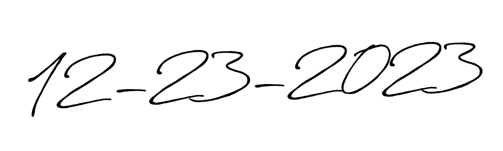 The best way (Antro_Vectra_Bolder) to make a short signature is to pick only two or three words in your name. The name 12-23-2023 include a total of six letters. For converting this name. 12-23-2023 signature style 7 images and pictures png