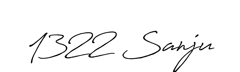 Make a beautiful signature design for name 1322 Sanju. With this signature (Antro_Vectra_Bolder) style, you can create a handwritten signature for free. 1322 Sanju signature style 7 images and pictures png