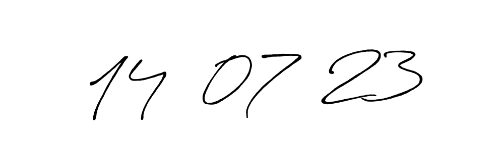 How to make 14  07  23 name signature. Use Antro_Vectra_Bolder style for creating short signs online. This is the latest handwritten sign. 14  07  23 signature style 7 images and pictures png