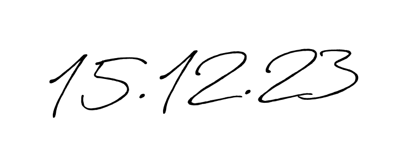 Create a beautiful signature design for name 15.12.23. With this signature (Antro_Vectra_Bolder) fonts, you can make a handwritten signature for free. 15.12.23 signature style 7 images and pictures png