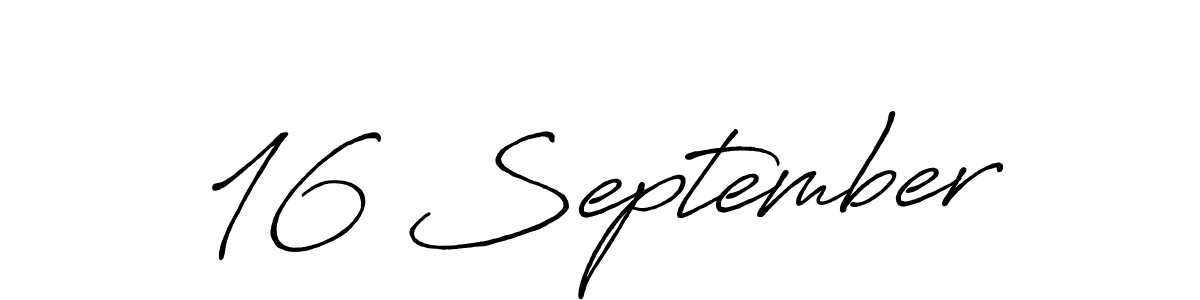 Also we have 16 September name is the best signature style. Create professional handwritten signature collection using Antro_Vectra_Bolder autograph style. 16 September signature style 7 images and pictures png