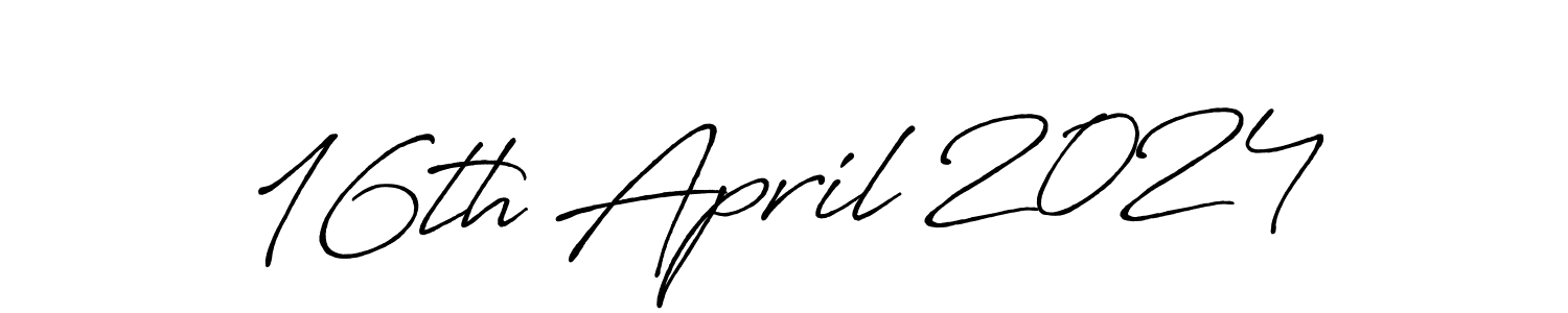 Create a beautiful signature design for name 16th April 2024. With this signature (Antro_Vectra_Bolder) fonts, you can make a handwritten signature for free. 16th April 2024 signature style 7 images and pictures png