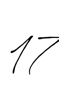 How to make 17 signature? Antro_Vectra_Bolder is a professional autograph style. Create handwritten signature for 17 name. 17 signature style 7 images and pictures png