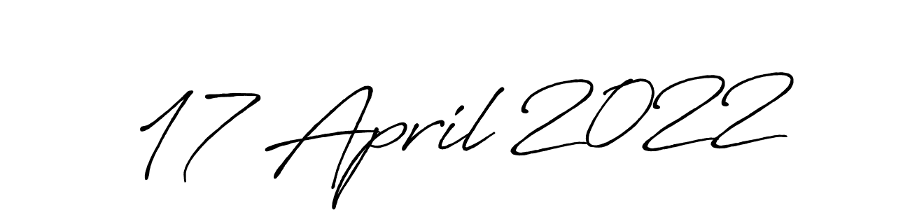 How to make 17 April 2022 signature? Antro_Vectra_Bolder is a professional autograph style. Create handwritten signature for 17 April 2022 name. 17 April 2022 signature style 7 images and pictures png