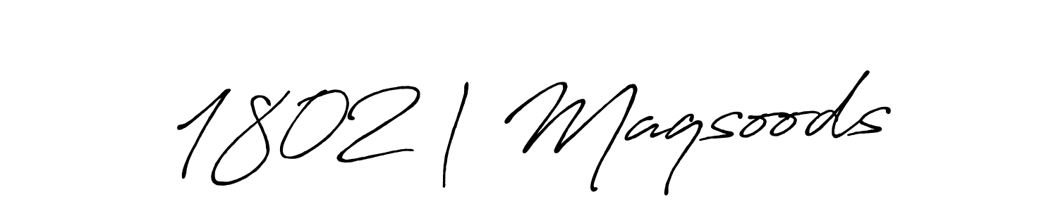 Create a beautiful signature design for name 1802 | Maqsoods. With this signature (Antro_Vectra_Bolder) fonts, you can make a handwritten signature for free. 1802 | Maqsoods signature style 7 images and pictures png