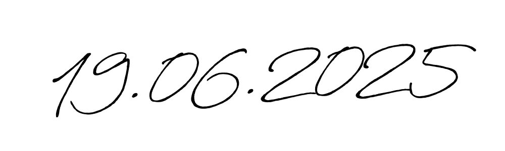 Create a beautiful signature design for name 19.06.2025. With this signature (Antro_Vectra_Bolder) fonts, you can make a handwritten signature for free. 19.06.2025 signature style 7 images and pictures png