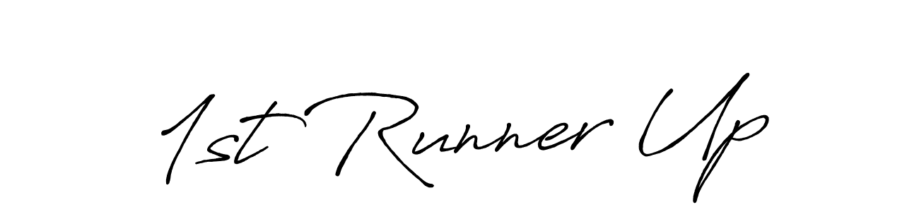 Similarly Antro_Vectra_Bolder is the best handwritten signature design. Signature creator online .You can use it as an online autograph creator for name 1st Runner Up. 1st Runner Up signature style 7 images and pictures png