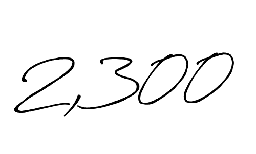 How to make 2,300 name signature. Use Antro_Vectra_Bolder style for creating short signs online. This is the latest handwritten sign. 2,300 signature style 7 images and pictures png