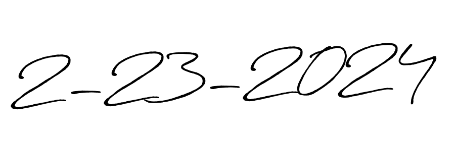 The best way (Antro_Vectra_Bolder) to make a short signature is to pick only two or three words in your name. The name 2-23-2024 include a total of six letters. For converting this name. 2-23-2024 signature style 7 images and pictures png