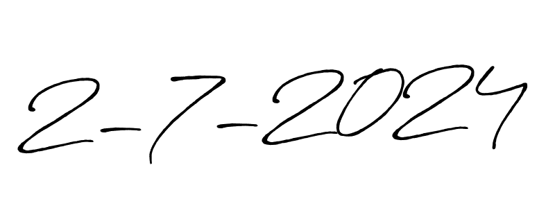 Design your own signature with our free online signature maker. With this signature software, you can create a handwritten (Antro_Vectra_Bolder) signature for name 2-7-2024. 2-7-2024 signature style 7 images and pictures png