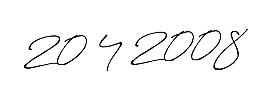 Design your own signature with our free online signature maker. With this signature software, you can create a handwritten (Antro_Vectra_Bolder) signature for name 20 4 2008. 20 4 2008 signature style 7 images and pictures png