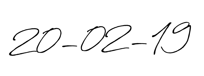 Make a beautiful signature design for name 20-02-19. With this signature (Antro_Vectra_Bolder) style, you can create a handwritten signature for free. 20-02-19 signature style 7 images and pictures png