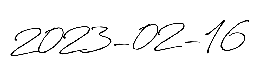 The best way (Antro_Vectra_Bolder) to make a short signature is to pick only two or three words in your name. The name 2023-02-16 include a total of six letters. For converting this name. 2023-02-16 signature style 7 images and pictures png