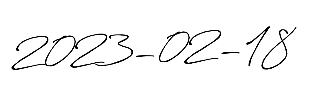 The best way (Antro_Vectra_Bolder) to make a short signature is to pick only two or three words in your name. The name 2023-02-18 include a total of six letters. For converting this name. 2023-02-18 signature style 7 images and pictures png