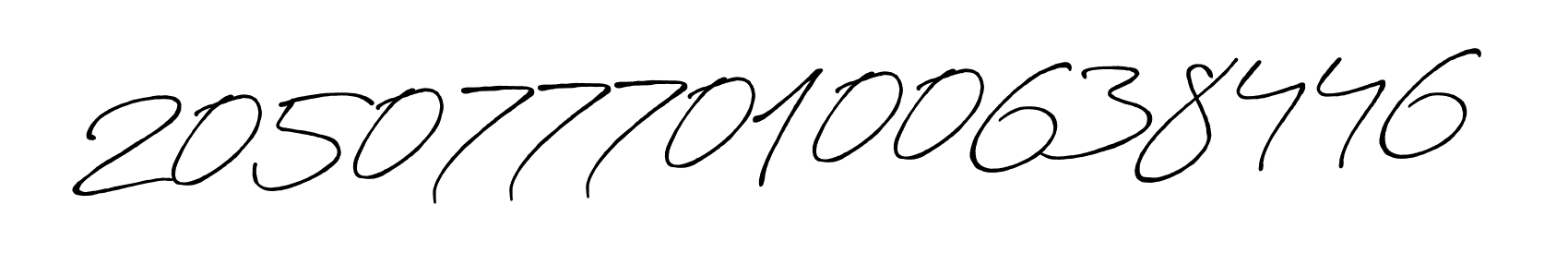 Make a beautiful signature design for name 20507770100638446. Use this online signature maker to create a handwritten signature for free. 20507770100638446 signature style 7 images and pictures png