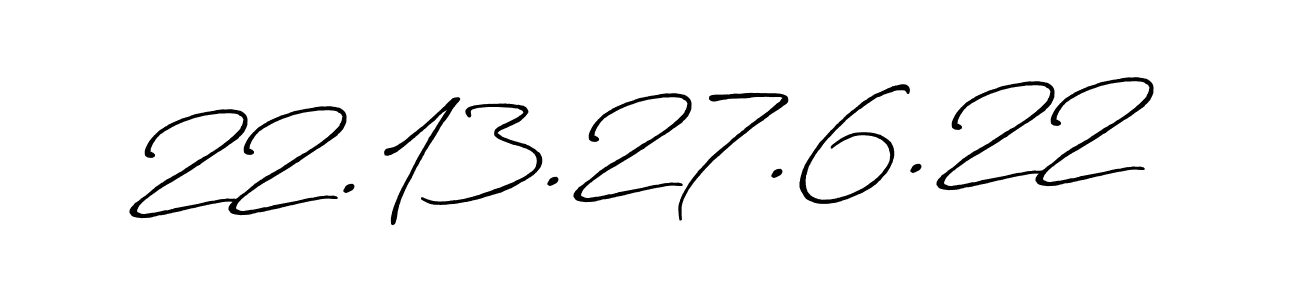 Design your own signature with our free online signature maker. With this signature software, you can create a handwritten (Antro_Vectra_Bolder) signature for name 22.13.27.6.22. 22.13.27.6.22 signature style 7 images and pictures png