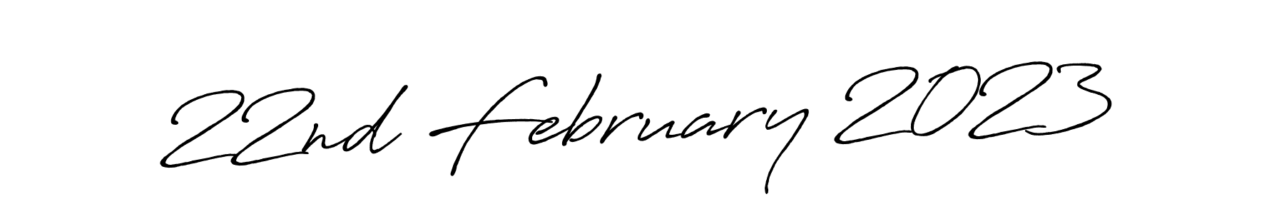 Create a beautiful signature design for name 22nd February 2023. With this signature (Antro_Vectra_Bolder) fonts, you can make a handwritten signature for free. 22nd February 2023 signature style 7 images and pictures png