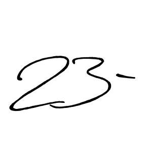 Create a beautiful signature design for name 23`. With this signature (Antro_Vectra_Bolder) fonts, you can make a handwritten signature for free. 23` signature style 7 images and pictures png