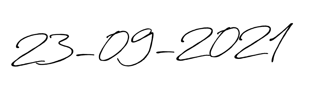 The best way (Antro_Vectra_Bolder) to make a short signature is to pick only two or three words in your name. The name 23-09-2021 include a total of six letters. For converting this name. 23-09-2021 signature style 7 images and pictures png