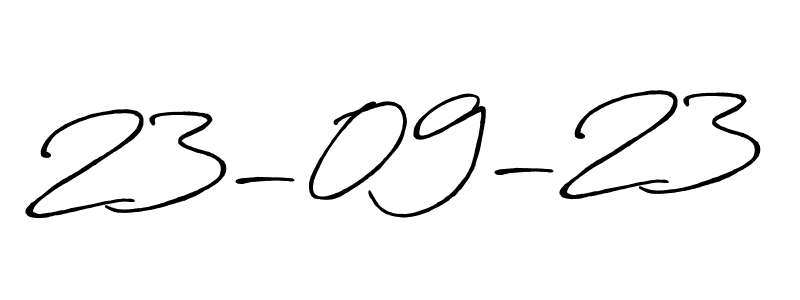 The best way (Antro_Vectra_Bolder) to make a short signature is to pick only two or three words in your name. The name 23-09-23 include a total of six letters. For converting this name. 23-09-23 signature style 7 images and pictures png