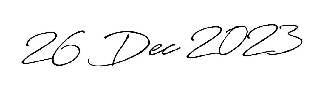 Create a beautiful signature design for name 26 Dec 2023. With this signature (Antro_Vectra_Bolder) fonts, you can make a handwritten signature for free. 26 Dec 2023 signature style 7 images and pictures png