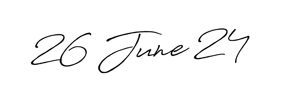 Create a beautiful signature design for name 26 June 24. With this signature (Antro_Vectra_Bolder) fonts, you can make a handwritten signature for free. 26 June 24 signature style 7 images and pictures png