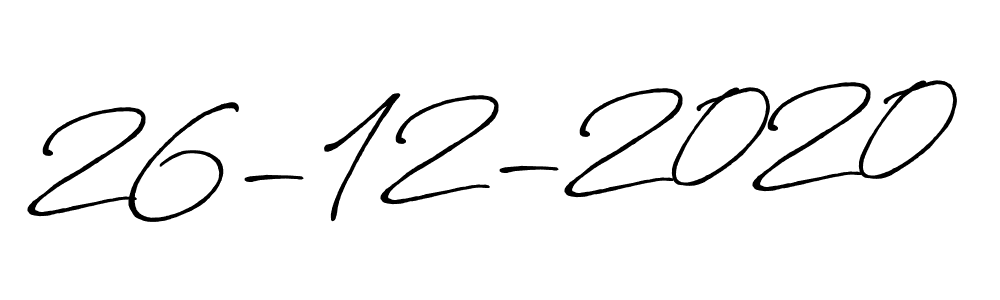 Create a beautiful signature design for name 26-12-2020. With this signature (Antro_Vectra_Bolder) fonts, you can make a handwritten signature for free. 26-12-2020 signature style 7 images and pictures png