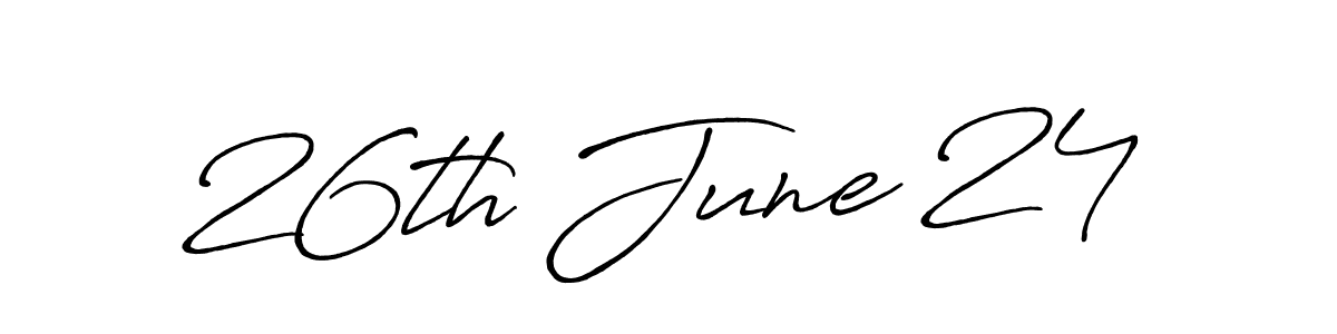 Also we have 26th June 24 name is the best signature style. Create professional handwritten signature collection using Antro_Vectra_Bolder autograph style. 26th June 24 signature style 7 images and pictures png