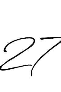 Make a beautiful signature design for name 27. With this signature (Antro_Vectra_Bolder) style, you can create a handwritten signature for free. 27 signature style 7 images and pictures png