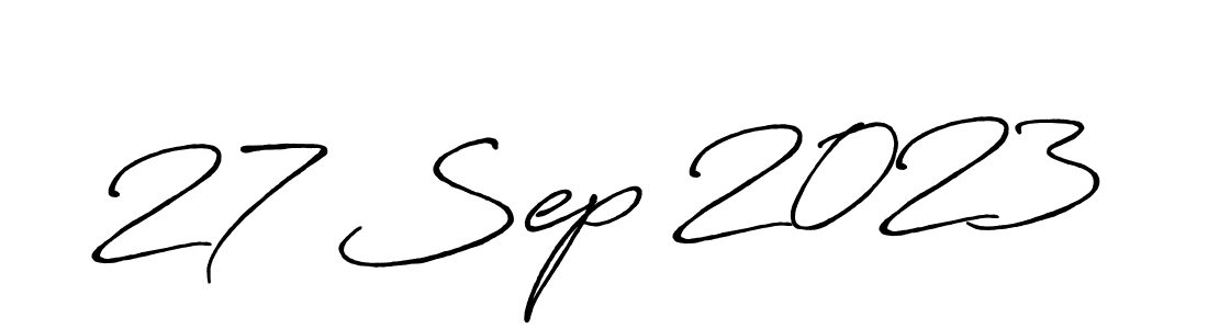 The best way (Antro_Vectra_Bolder) to make a short signature is to pick only two or three words in your name. The name 27 Sep 2023 include a total of six letters. For converting this name. 27 Sep 2023 signature style 7 images and pictures png