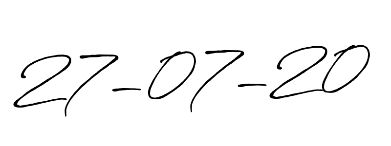 Make a beautiful signature design for name 27-07-20. With this signature (Antro_Vectra_Bolder) style, you can create a handwritten signature for free. 27-07-20 signature style 7 images and pictures png