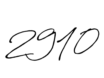 Create a beautiful signature design for name 2910. With this signature (Antro_Vectra_Bolder) fonts, you can make a handwritten signature for free. 2910 signature style 7 images and pictures png