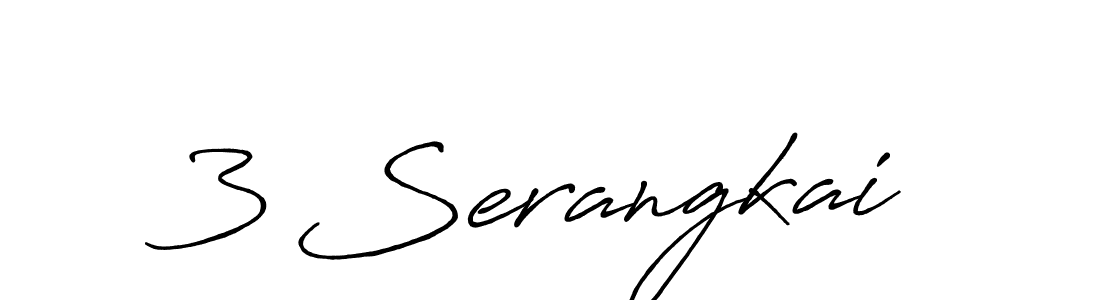 How to make 3 Serangkai signature? Antro_Vectra_Bolder is a professional autograph style. Create handwritten signature for 3 Serangkai name. 3 Serangkai signature style 7 images and pictures png