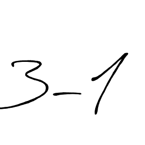 The best way (Antro_Vectra_Bolder) to make a short signature is to pick only two or three words in your name. The name 3-1 include a total of six letters. For converting this name. 3-1 signature style 7 images and pictures png
