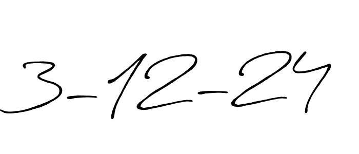 The best way (Antro_Vectra_Bolder) to make a short signature is to pick only two or three words in your name. The name 3-12-24 include a total of six letters. For converting this name. 3-12-24 signature style 7 images and pictures png
