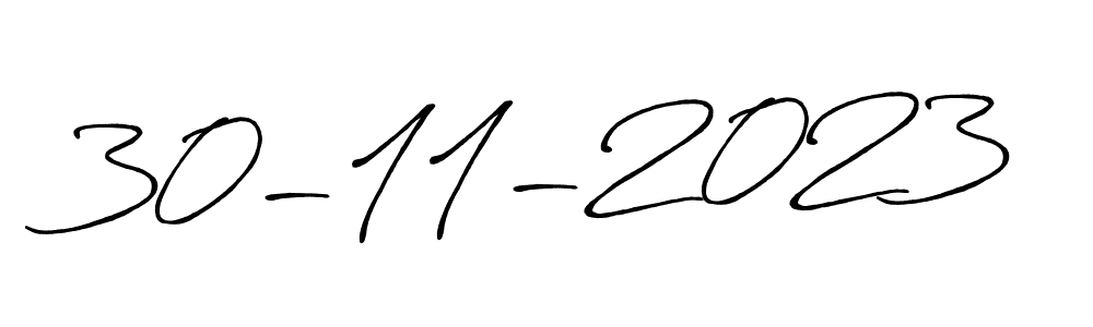 Design your own signature with our free online signature maker. With this signature software, you can create a handwritten (Antro_Vectra_Bolder) signature for name 30-11-2023. 30-11-2023 signature style 7 images and pictures png