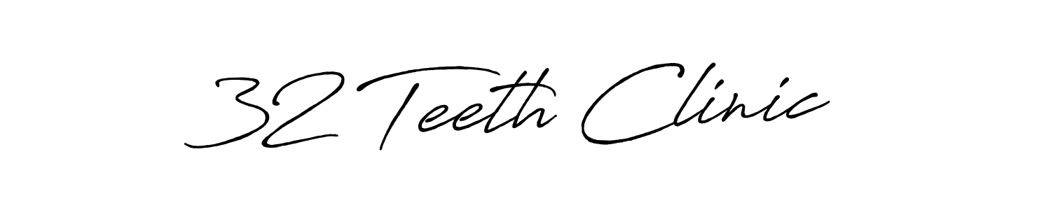 Also You can easily find your signature by using the search form. We will create 32 Teeth Clinic name handwritten signature images for you free of cost using Antro_Vectra_Bolder sign style. 32 Teeth Clinic signature style 7 images and pictures png