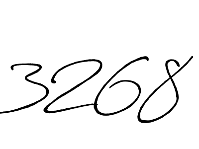 Create a beautiful signature design for name 3268. With this signature (Antro_Vectra_Bolder) fonts, you can make a handwritten signature for free. 3268 signature style 7 images and pictures png