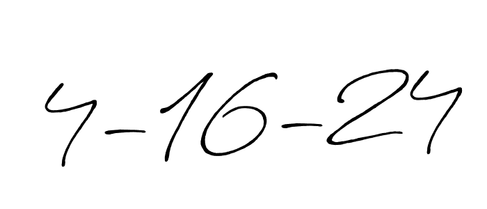 How to make 4-16-24 signature? Antro_Vectra_Bolder is a professional autograph style. Create handwritten signature for 4-16-24 name. 4-16-24 signature style 7 images and pictures png