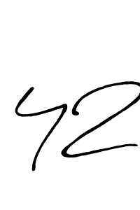 How to make 42 signature? Antro_Vectra_Bolder is a professional autograph style. Create handwritten signature for 42 name. 42 signature style 7 images and pictures png