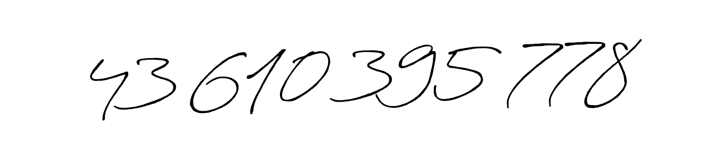 Make a beautiful signature design for name 43 610 395 778. Use this online signature maker to create a handwritten signature for free. 43 610 395 778 signature style 7 images and pictures png