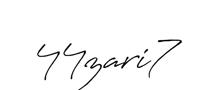 How to make 44zari7 name signature. Use Antro_Vectra_Bolder style for creating short signs online. This is the latest handwritten sign. 44zari7 signature style 7 images and pictures png