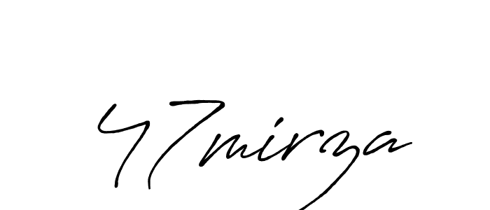 The best way (Antro_Vectra_Bolder) to make a short signature is to pick only two or three words in your name. The name 47mirza include a total of six letters. For converting this name. 47mirza signature style 7 images and pictures png