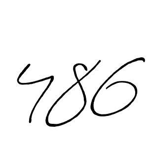 Create a beautiful signature design for name 486. With this signature (Antro_Vectra_Bolder) fonts, you can make a handwritten signature for free. 486 signature style 7 images and pictures png