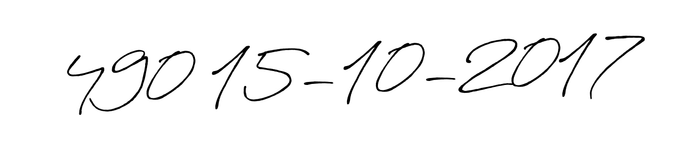 Design your own signature with our free online signature maker. With this signature software, you can create a handwritten (Antro_Vectra_Bolder) signature for name 490 15-10-2017. 490 15-10-2017 signature style 7 images and pictures png