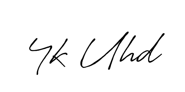 Make a beautiful signature design for name 4k Uhd. With this signature (Antro_Vectra_Bolder) style, you can create a handwritten signature for free. 4k Uhd signature style 7 images and pictures png