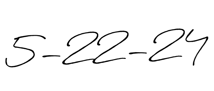 Antro_Vectra_Bolder is a professional signature style that is perfect for those who want to add a touch of class to their signature. It is also a great choice for those who want to make their signature more unique. Get 5-22-24 name to fancy signature for free. 5-22-24 signature style 7 images and pictures png