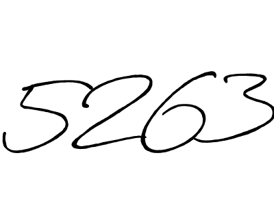 Make a beautiful signature design for name 5263. With this signature (Antro_Vectra_Bolder) style, you can create a handwritten signature for free. 5263 signature style 7 images and pictures png
