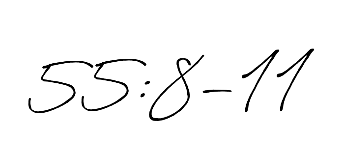 Also we have 55:8-11 name is the best signature style. Create professional handwritten signature collection using Antro_Vectra_Bolder autograph style. 55:8-11 signature style 7 images and pictures png