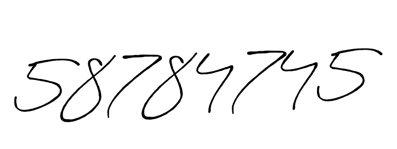 Make a beautiful signature design for name 58784745. Use this online signature maker to create a handwritten signature for free. 58784745 signature style 7 images and pictures png